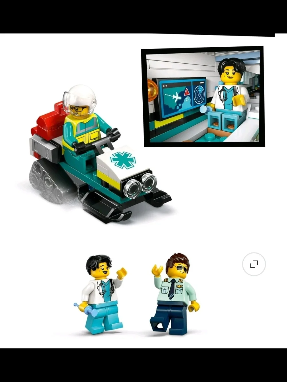 LEGO City Emergency Air Ambulance Airplane Building Toy for Kids - Pretend Play